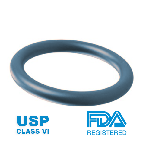 FKM 75 FDA USP VI, blauw/grijs
